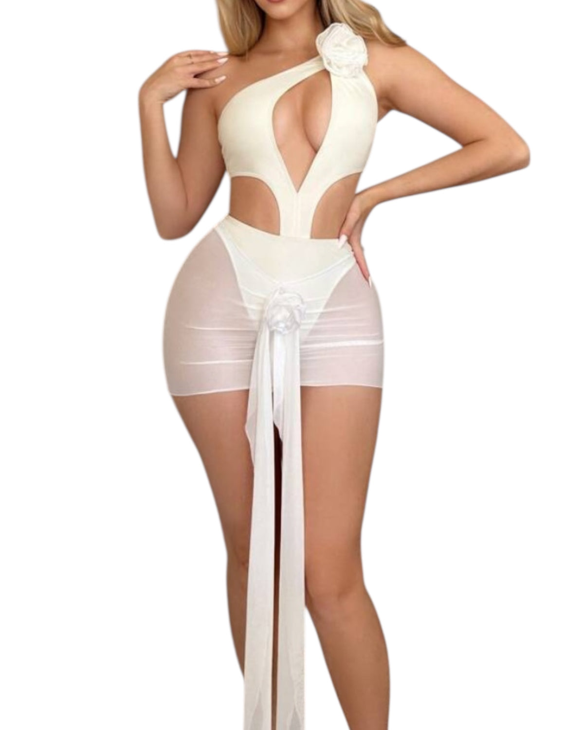Ivory Rose Swimsuit Set