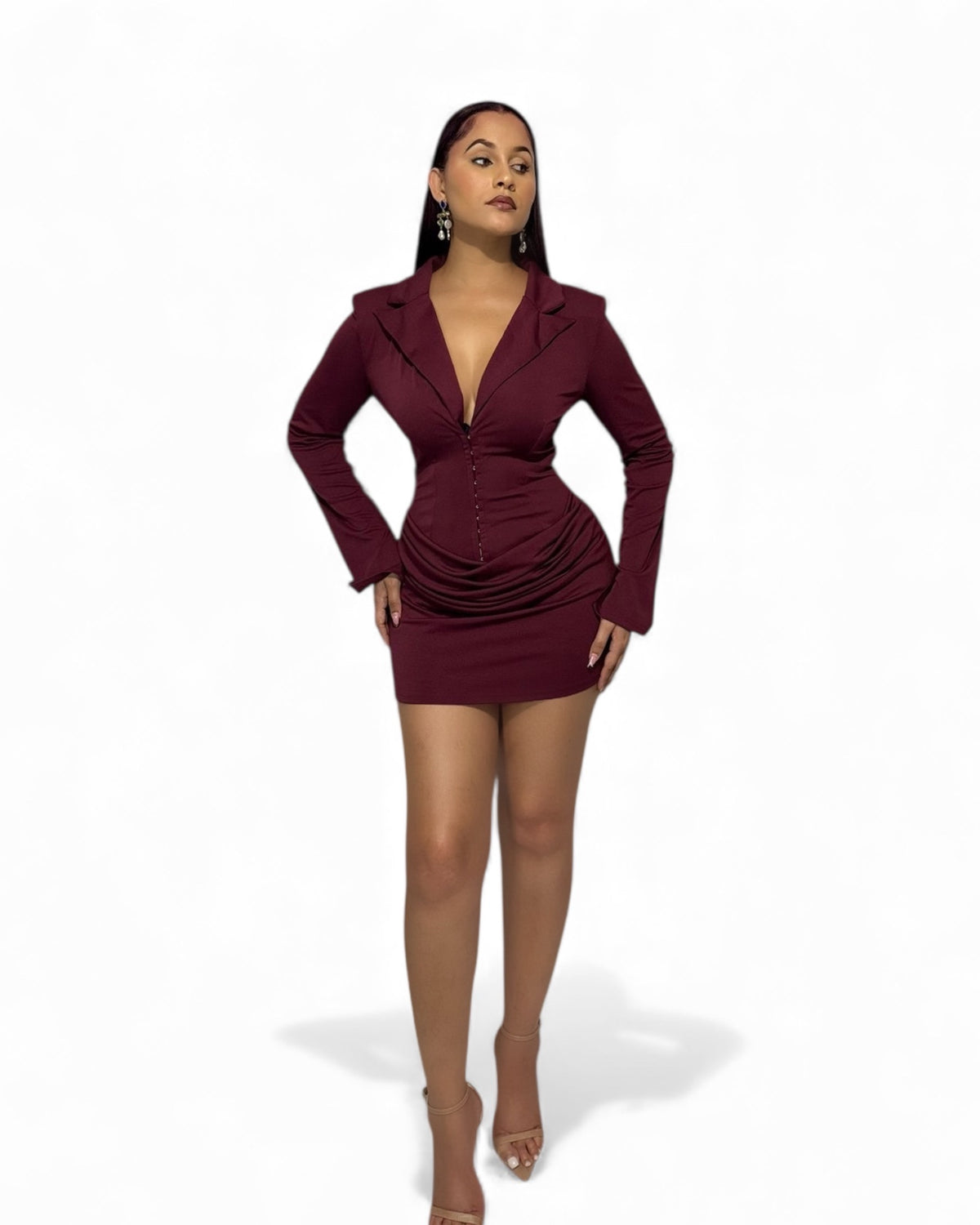 Sculpted Silhouette Mini Dress