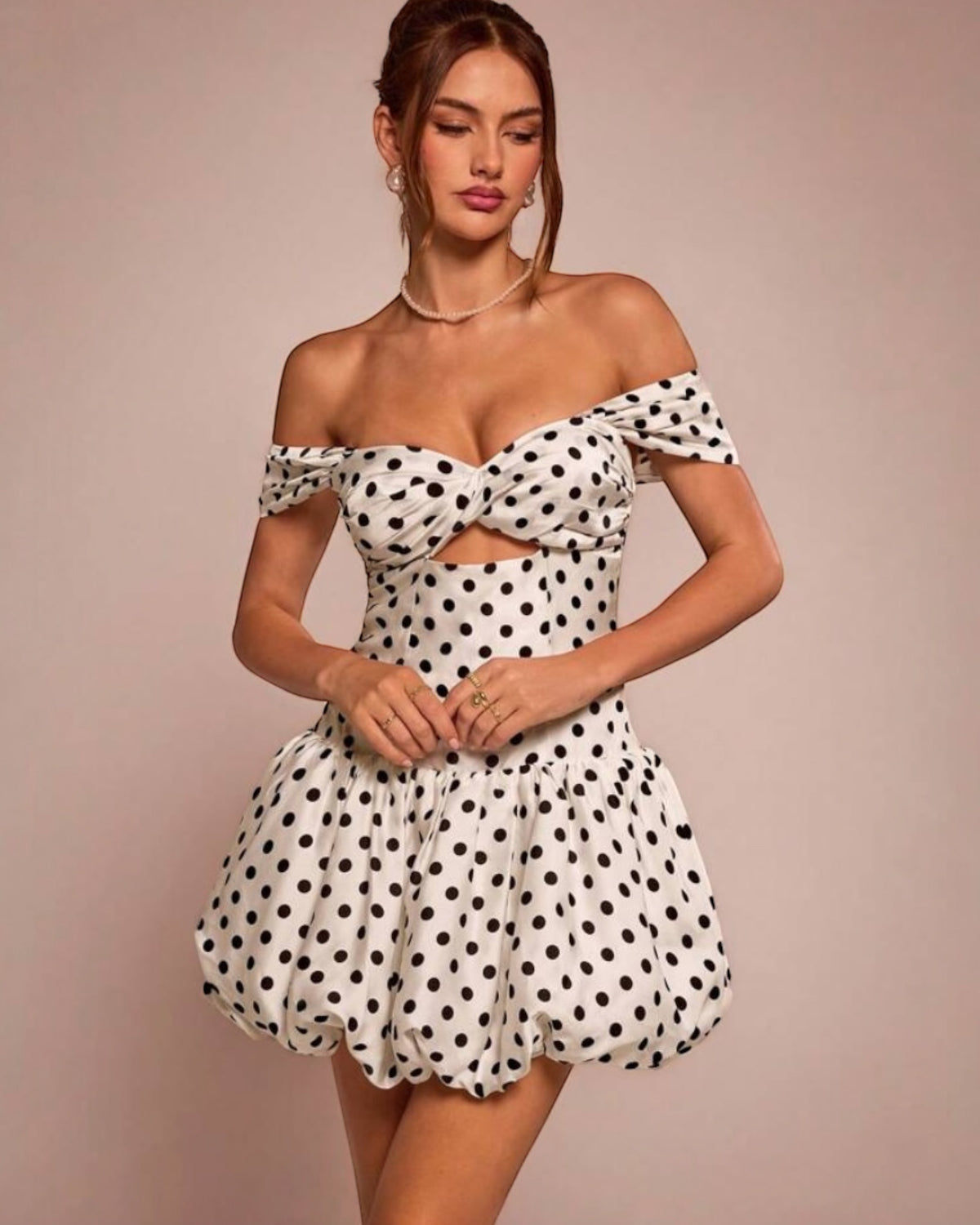 Parisian Polka Mini Dress