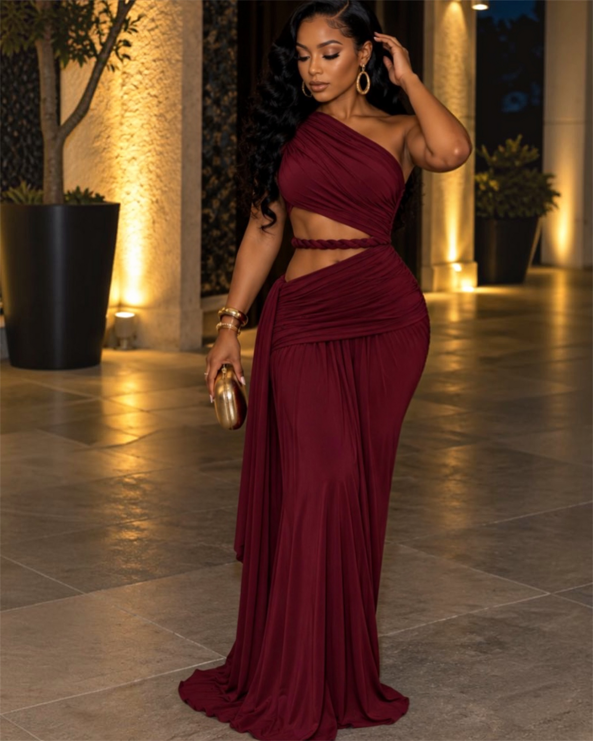 Crimson Desire Maxi Dress
