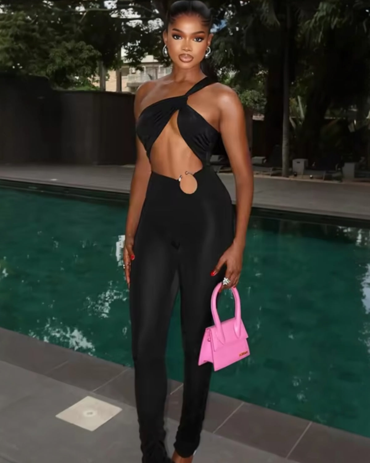 Eyes on Me Black Jumpsuit